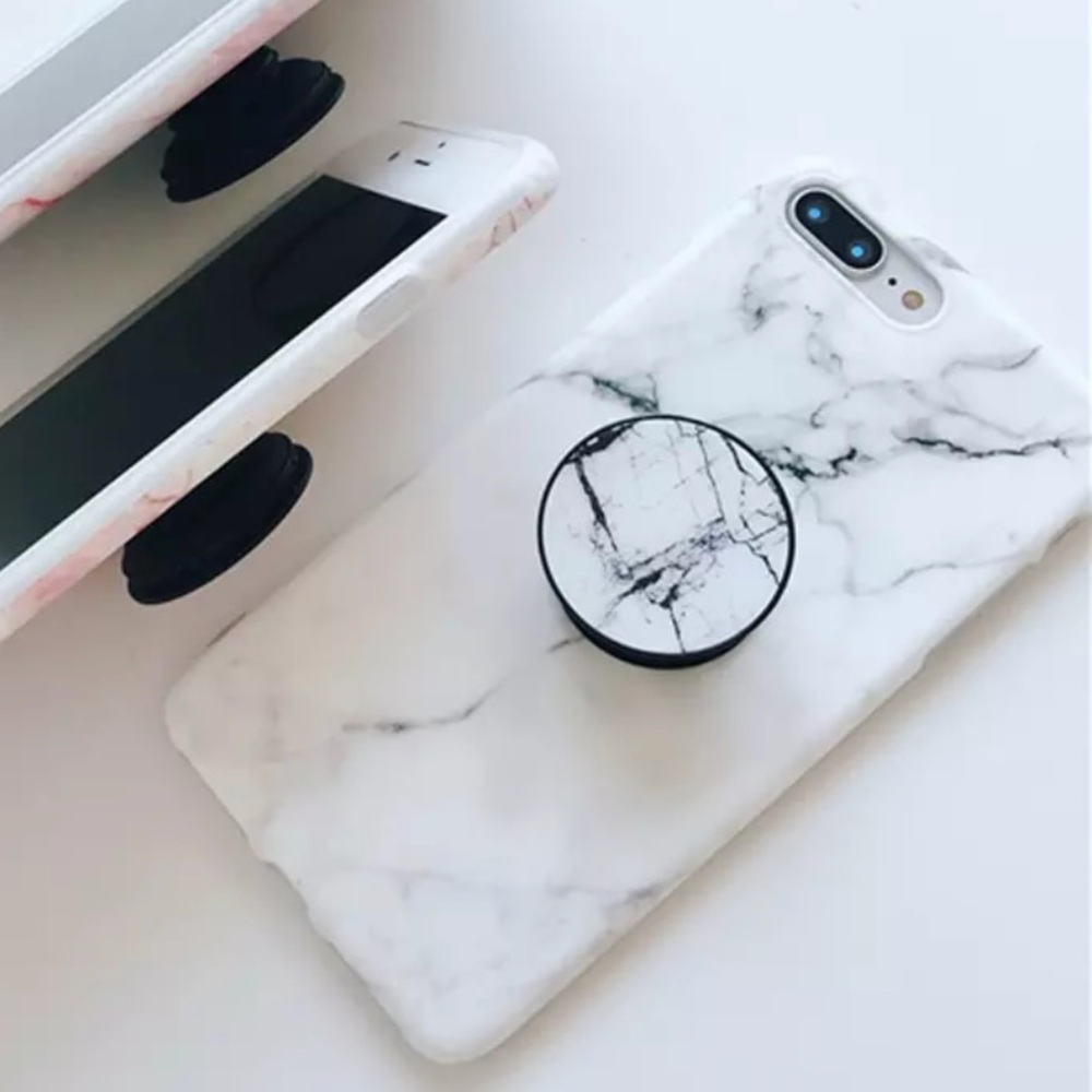 LAST 1! iPhone XR White Marble Grip Phone Case - Picture 2 of 4